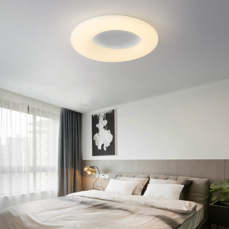 Modern Style Circle Shape Ceiling Lamp Metal 1 Light Ceiling Light for Living Room