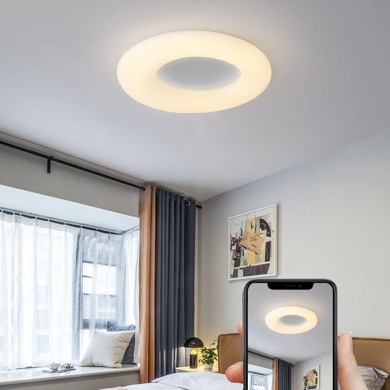 Moderner Kreisform Deckenlampe Metall 1 Licht Deckenleuchte für Wohnzimmer