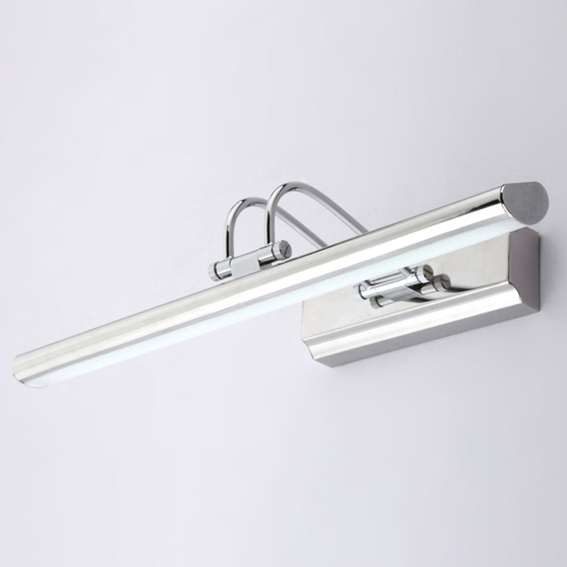 Lineaire vorm Modern ijdelheid licht metaal 1 licht LED spiegellicht voor badkamer in zilver