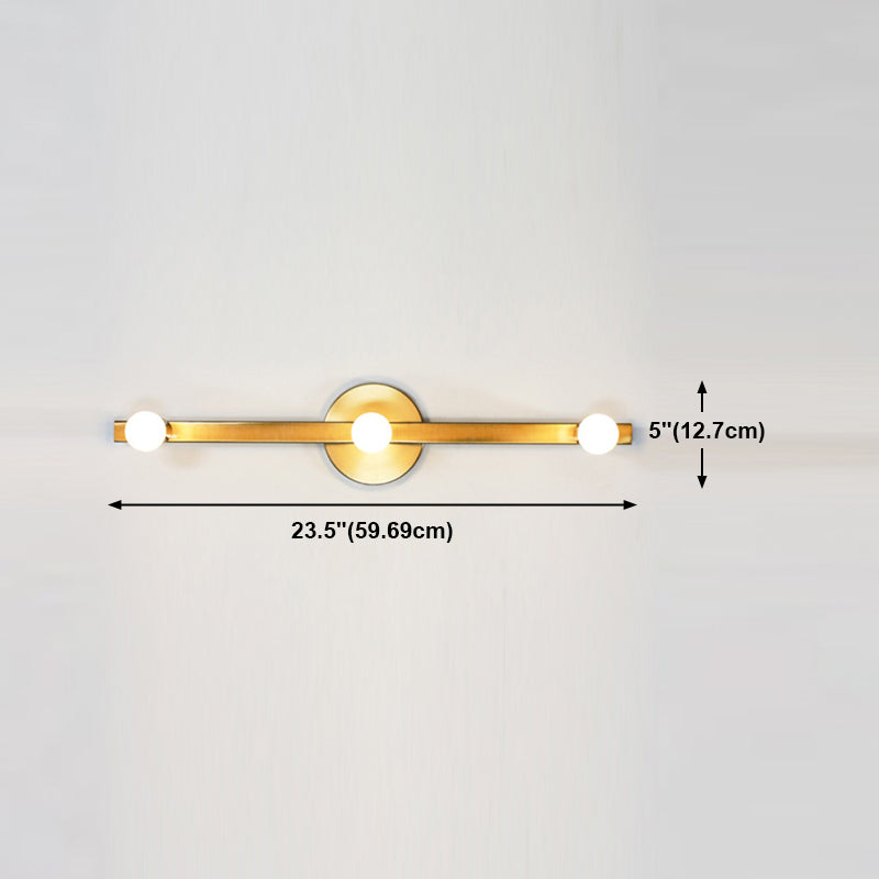 Luz de la pared lineal accesorio de montaje de metal de estilo moderno para el baño