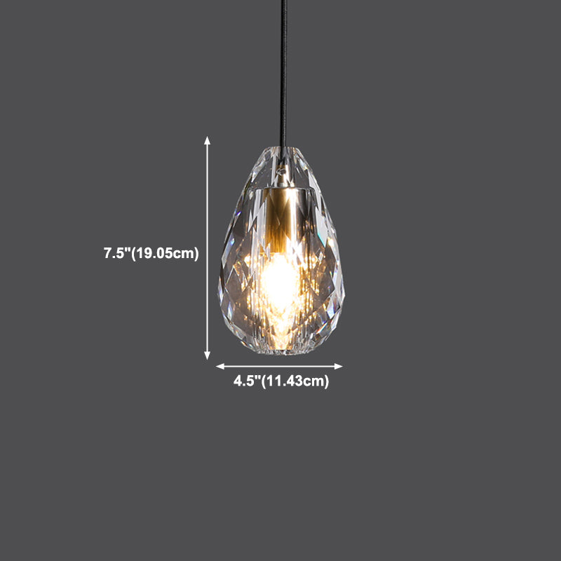 Modern Simple Hanging Light Creative Crystal Pendant Lighting Fixture