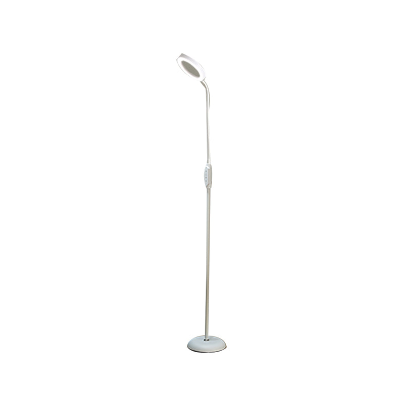 Ring Shape Floor Lamp Contemporary Style Metal 1 Light Floor Lighting