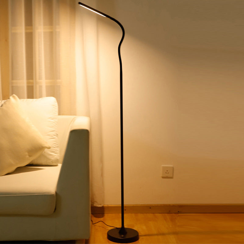 Rectangle Floor Lamp Contemporary Style Metal 1 Light Floor Lighting