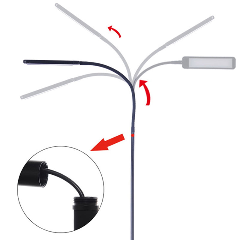 Rechteck -Stehlampe zeitgenössischer Metall 1 Lichtbodenbeleuchtung