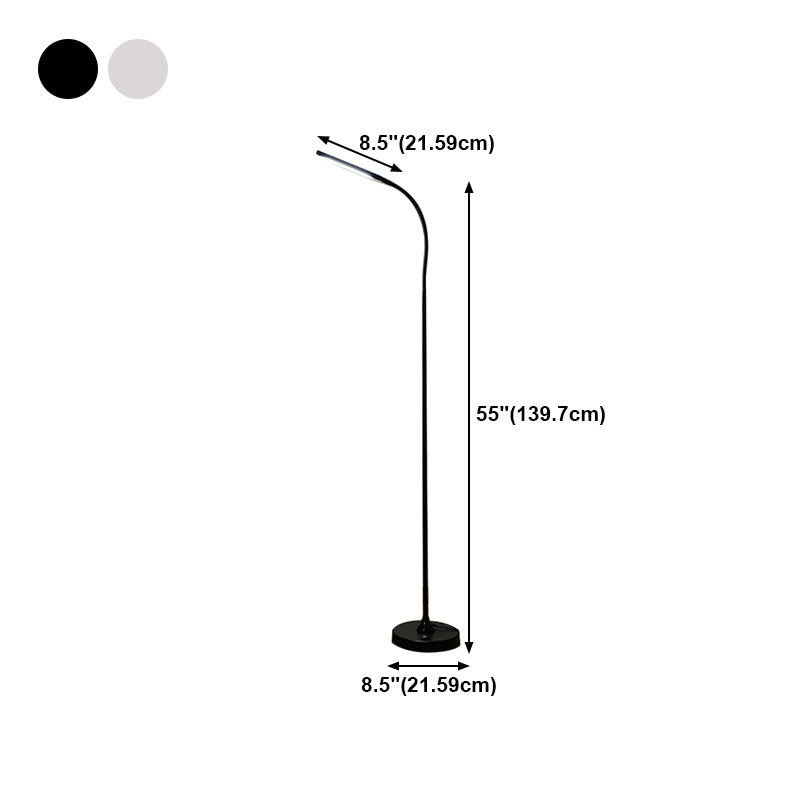 Lampada da pavimento rettangolare in stile contemporaneo in metallo 1 illuminazione a pavimento