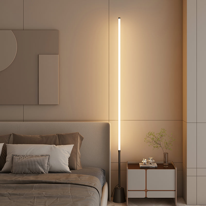 Lámpara de forma lineal lámpara de metal contemporáneo 1 iluminación de piso de luz