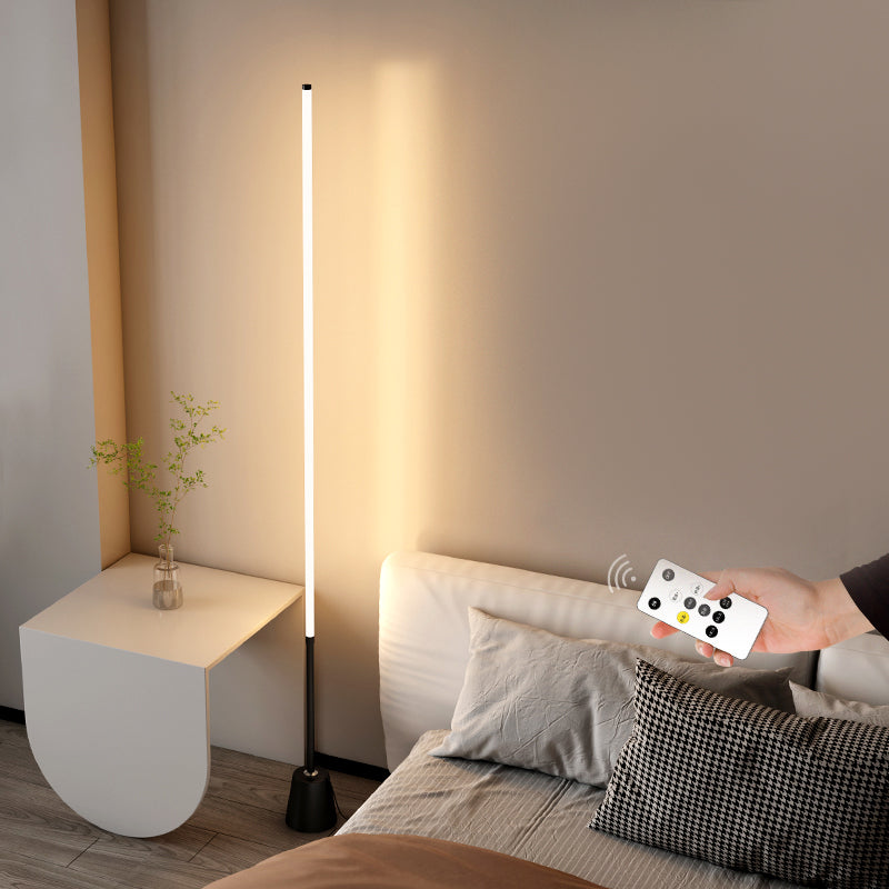 Lámpara de forma lineal lámpara de metal contemporáneo 1 iluminación de piso de luz