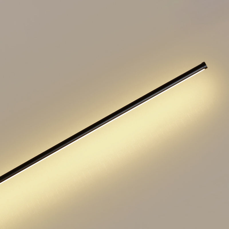 Lampada da pavimento a forma lineare Metal contemporanea 1 illuminazione a pavimento leggera