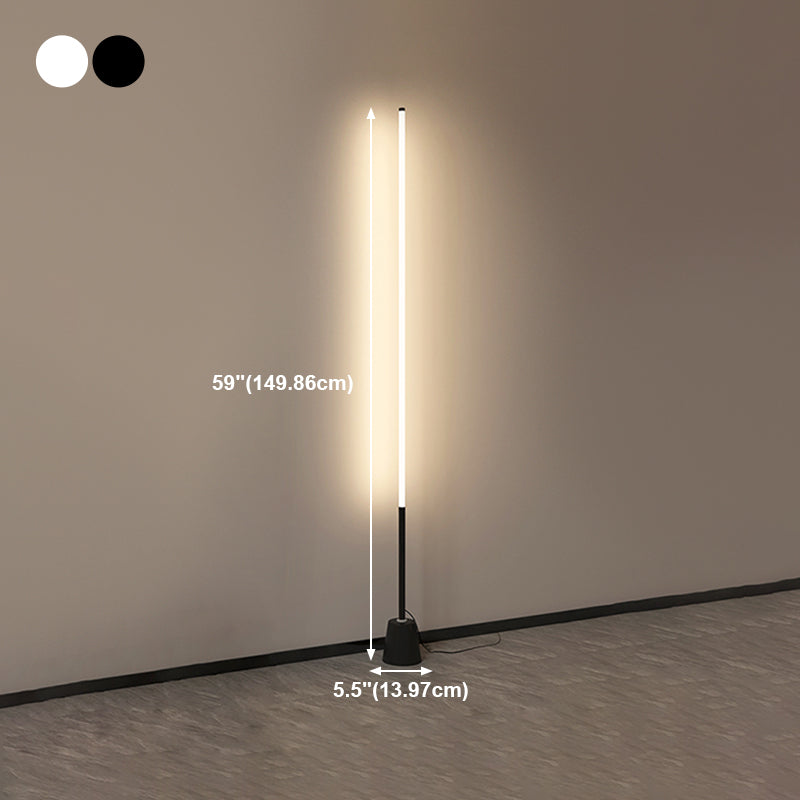 Lámpara de forma lineal lámpara de metal contemporáneo 1 iluminación de piso de luz