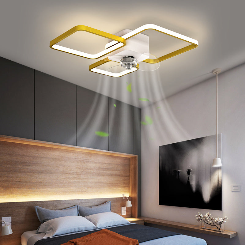 Ceiling Fan Light Modern Style LED Ceiling Light Fixture for Bedroom