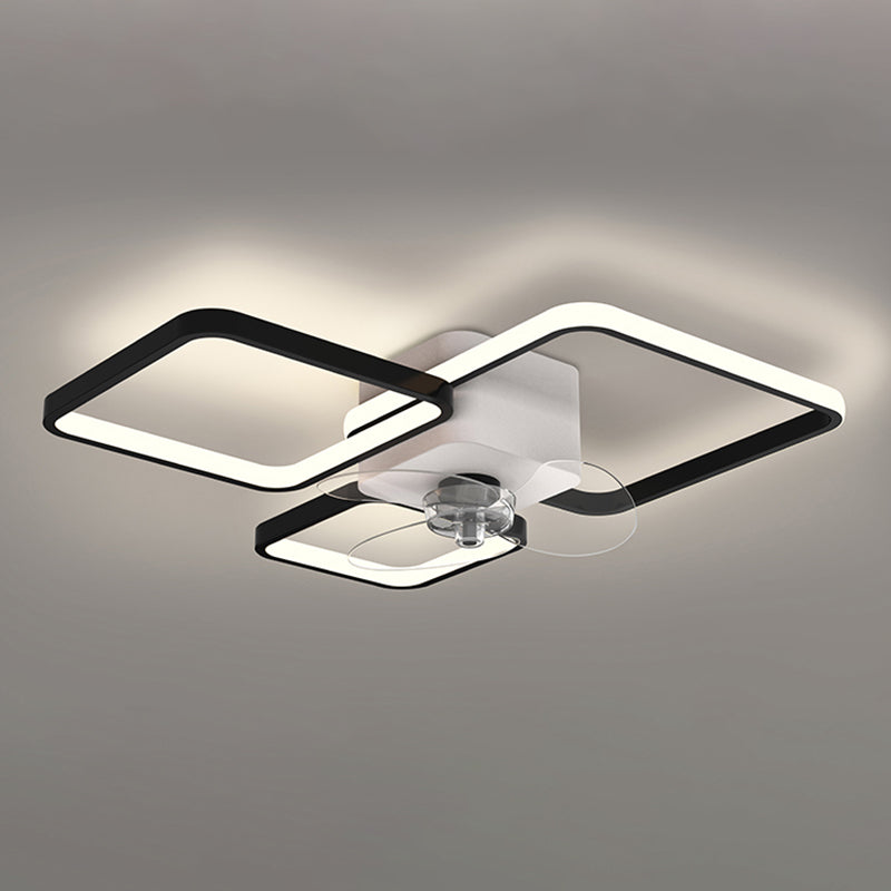 Ceiling Fan Light Modern Style LED Ceiling Light Fixture for Bedroom