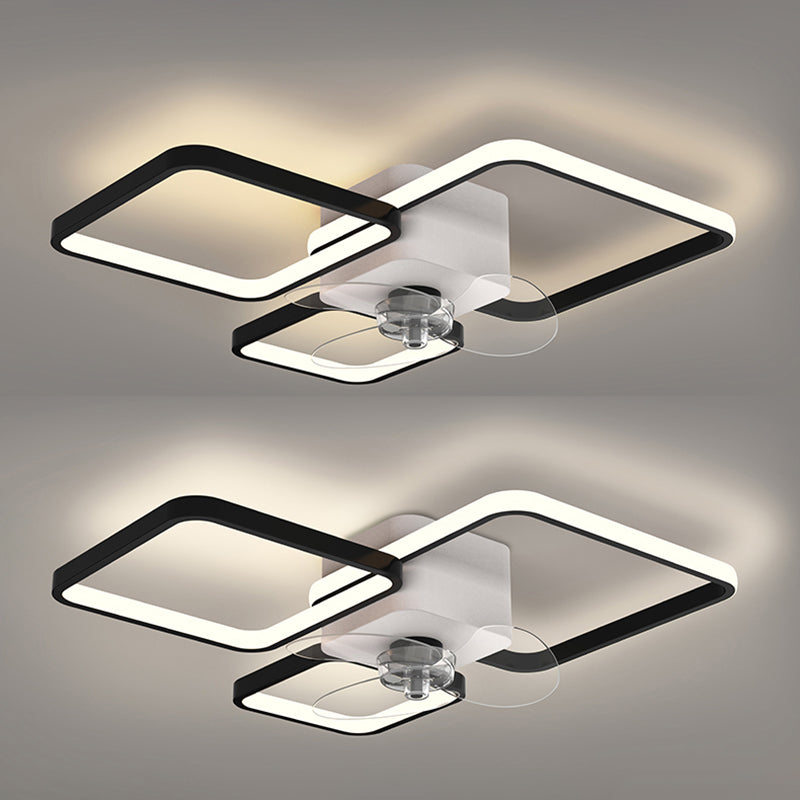 Ceiling Fan Light Modern Style LED Ceiling Light Fixture for Bedroom