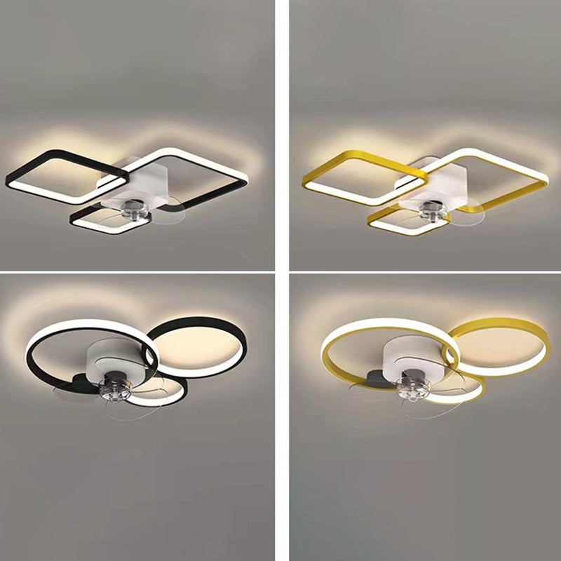 Ceiling Fan Light Modern Style LED Ceiling Light Fixture for Bedroom