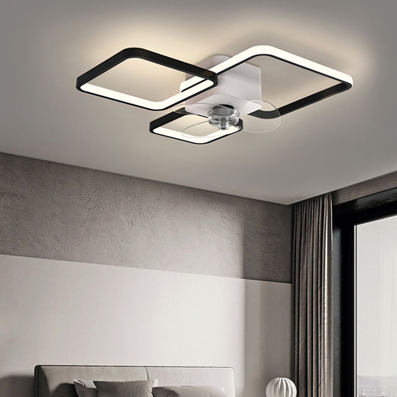 Ceiling Fan Light Modern Style LED Ceiling Light Fixture for Bedroom