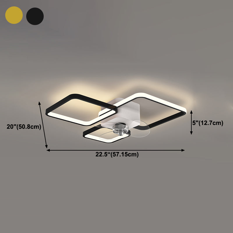 Ceiling Fan Light Modern Style LED Ceiling Light Fixture for Bedroom