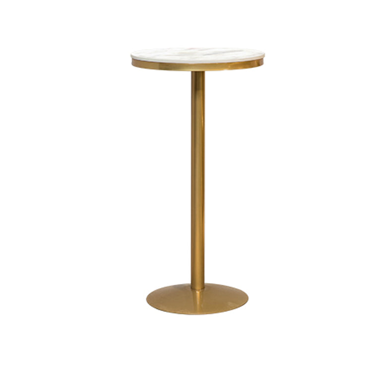 White Glam Style Round and Square Bar Table in Iron and Marble Milk Tea Shop Bar Table