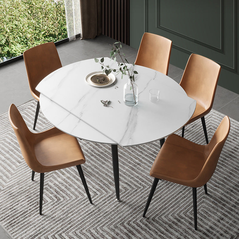 Contemporary 1/4/5/6 Pieces Dining Set Round Sintered Stone Dining Room Set