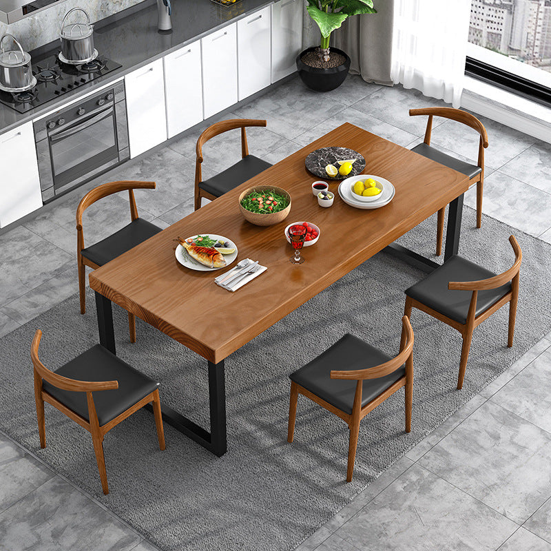 Industrial 1/2/7 Pieces Dinette Set Solid Wood Dining Table and Chairs