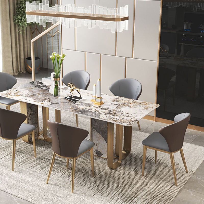 Glam 1/3/4/5/6/7/8/9 Pieces Dinette Set Sintered Stone Dining Room Set