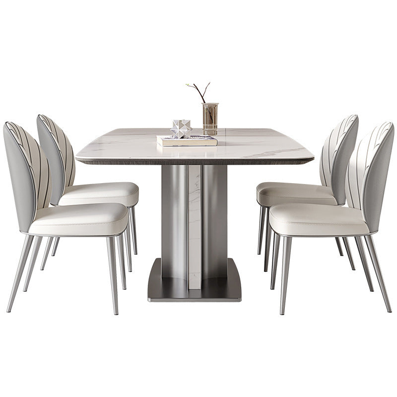 Contemporary 1/4/5/7 Pieces Dining Set Metal Dining Table Set