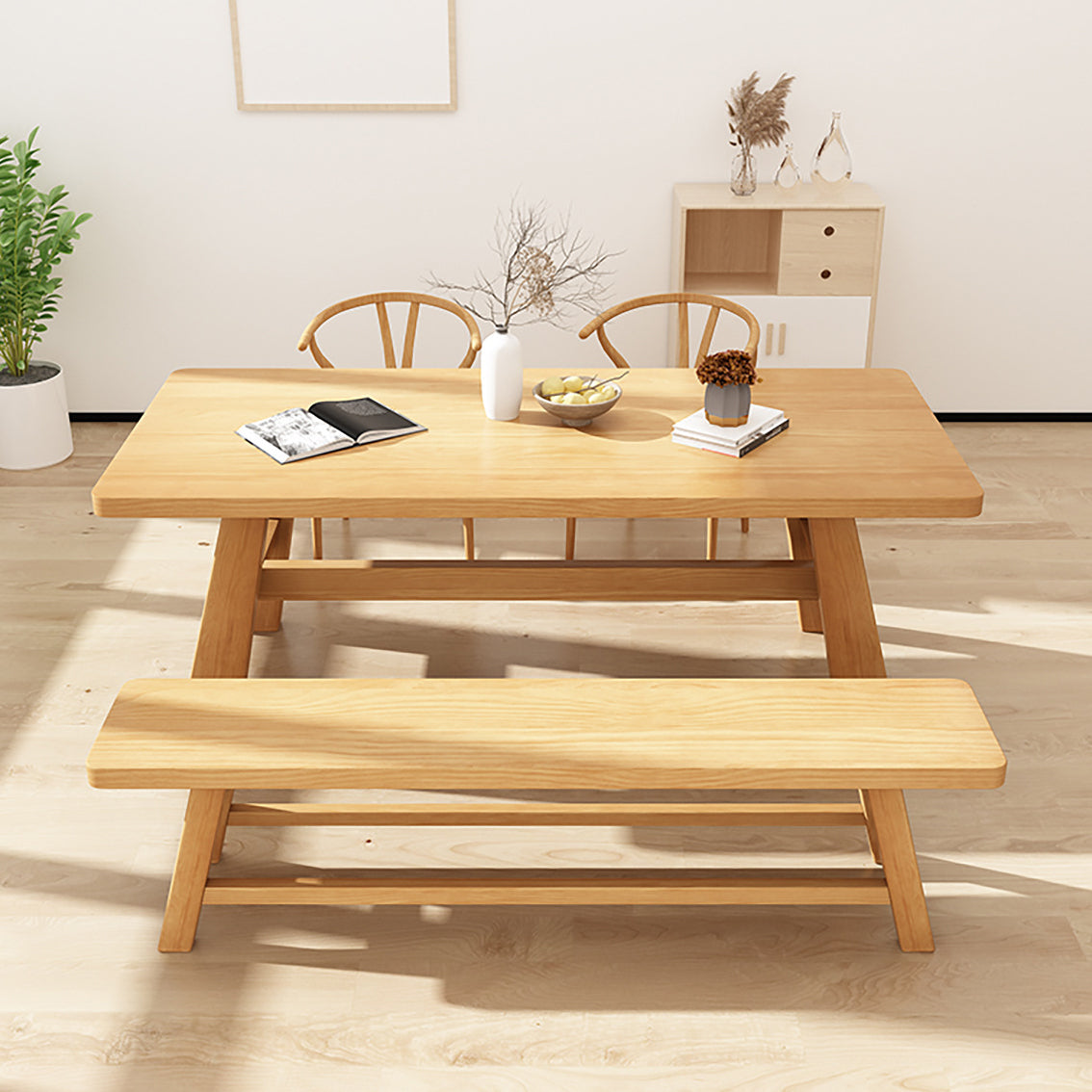 Modern 1/2/5/7 Pieces Dining Sets Solid Wood Dining Table and Chairs