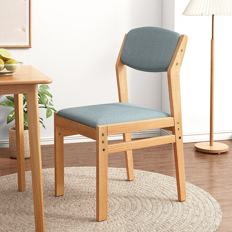 Contemporary Fabric Open Back Side Chair Matte Finish Home Dining Chair