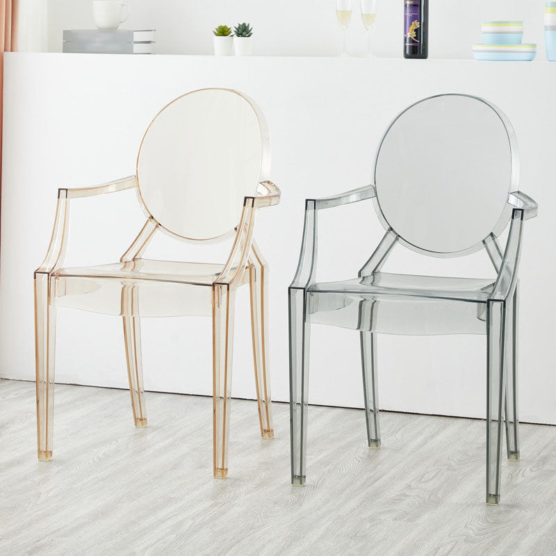 Scandinavian Design Arm Plastic Side Chair Open Back Side Chair