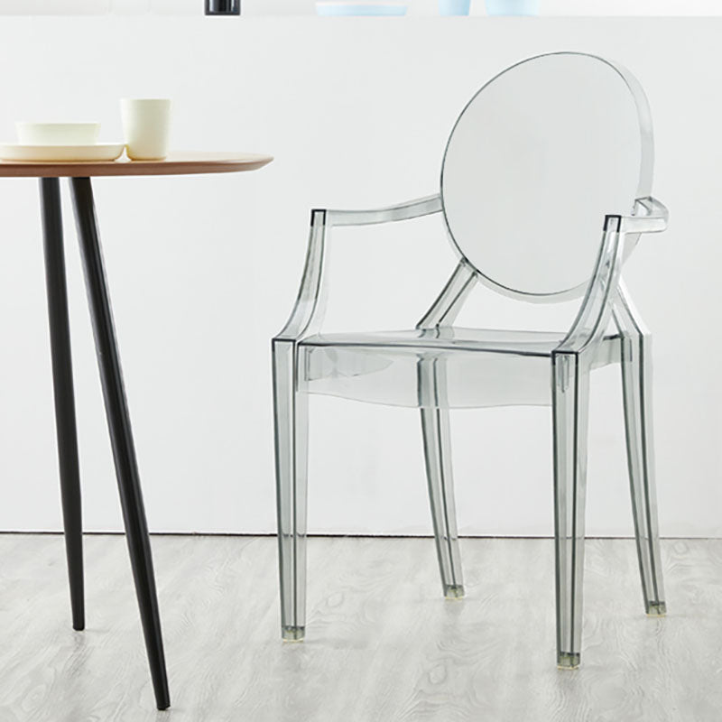 Scandinavian Design Arm Plastic Side Chair Open Back Side Chair