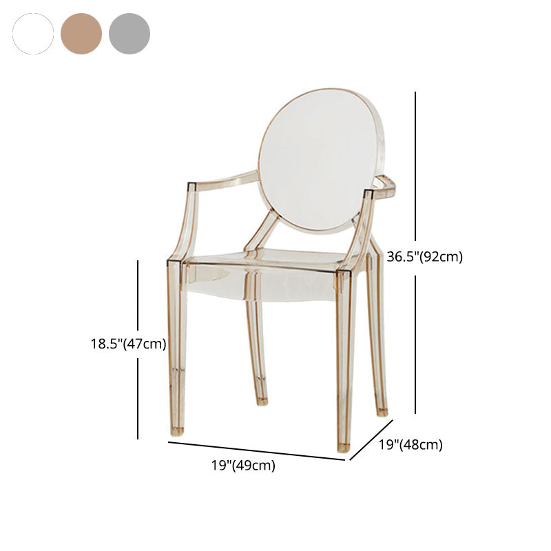 Scandinavian Design Arm Plastic Side Chair Open Back Side Chair