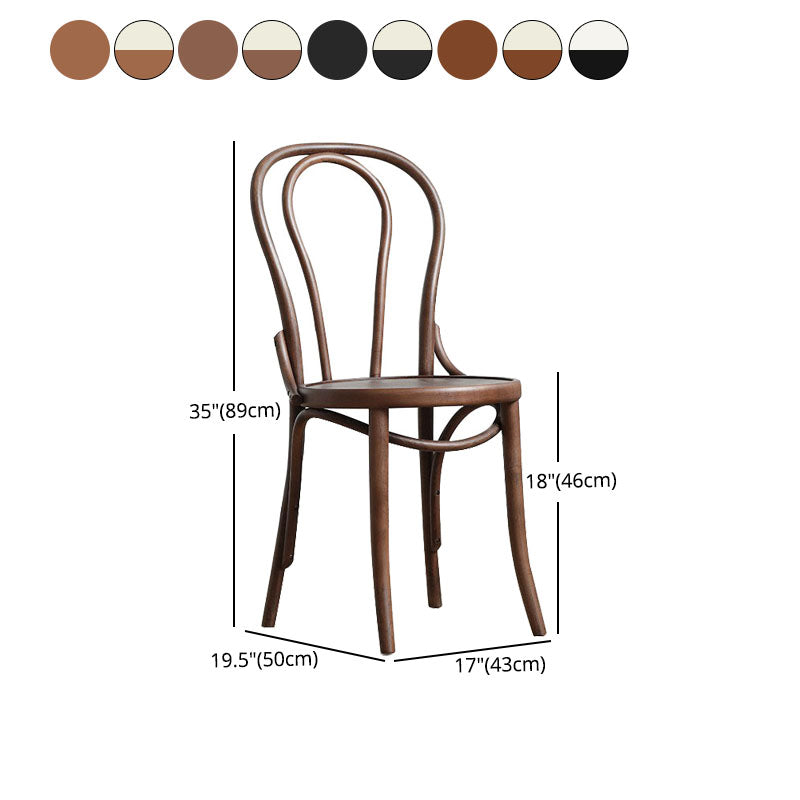 Wood Traditional Kitchen Dining Room Chair Windsor Back Side Chair