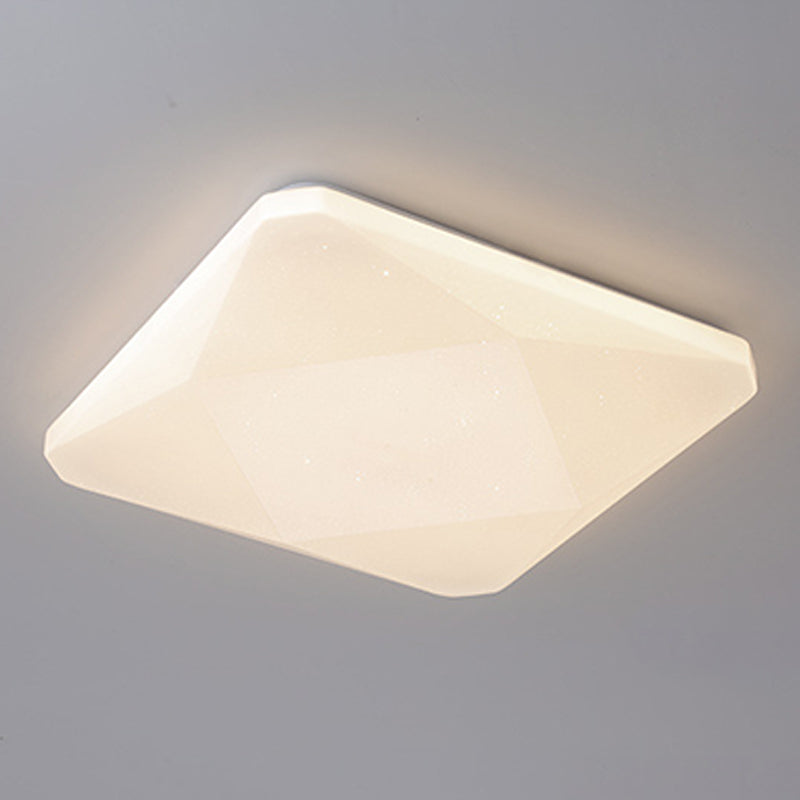 Moderne Flush -Leuchten quadratische Metall 1 Leicht Flush -Mount -Lampen in Weiß