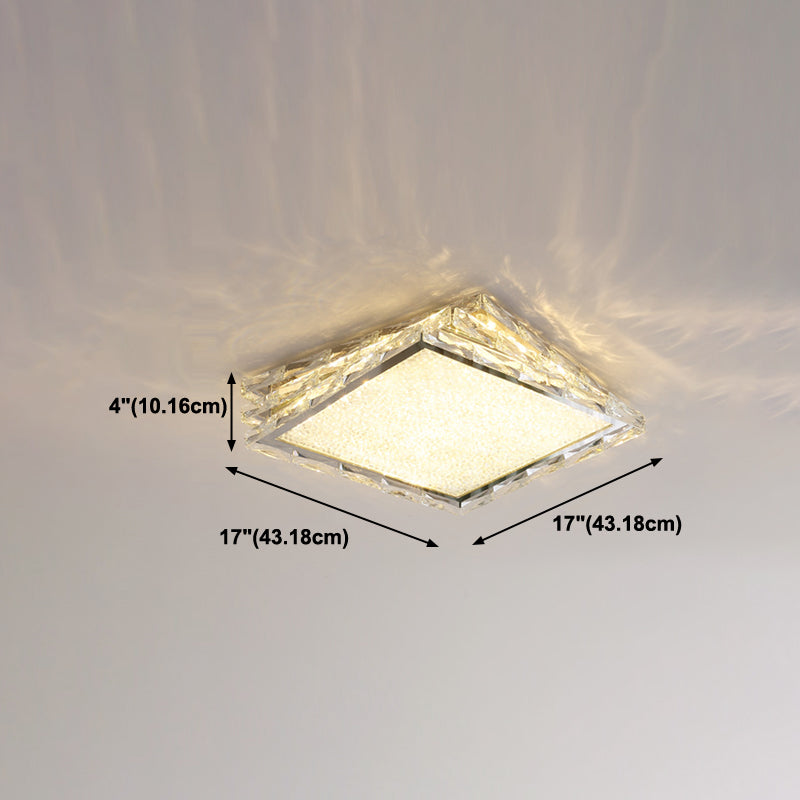 Lámparas de luz contemporáneas Cristal cuadrado 1 Lámparas de montaje de altura de luz en plata