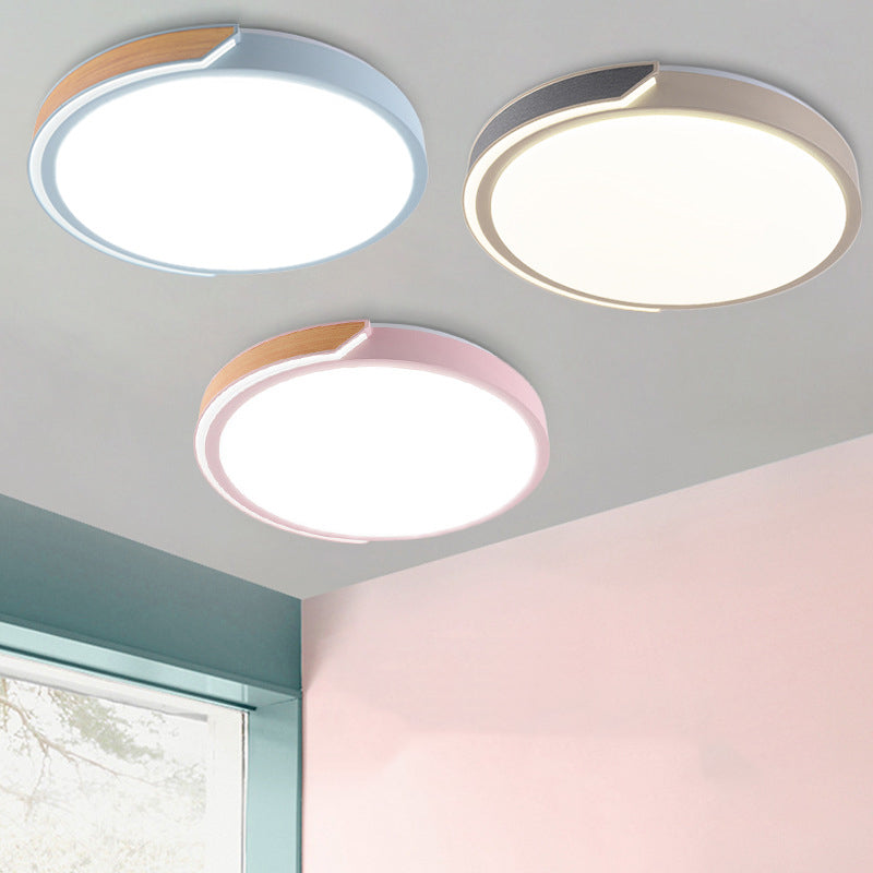 Moderne stijl cirkelvorm plafond licht metaal 1 licht plafondverlichting voor slaapkamer