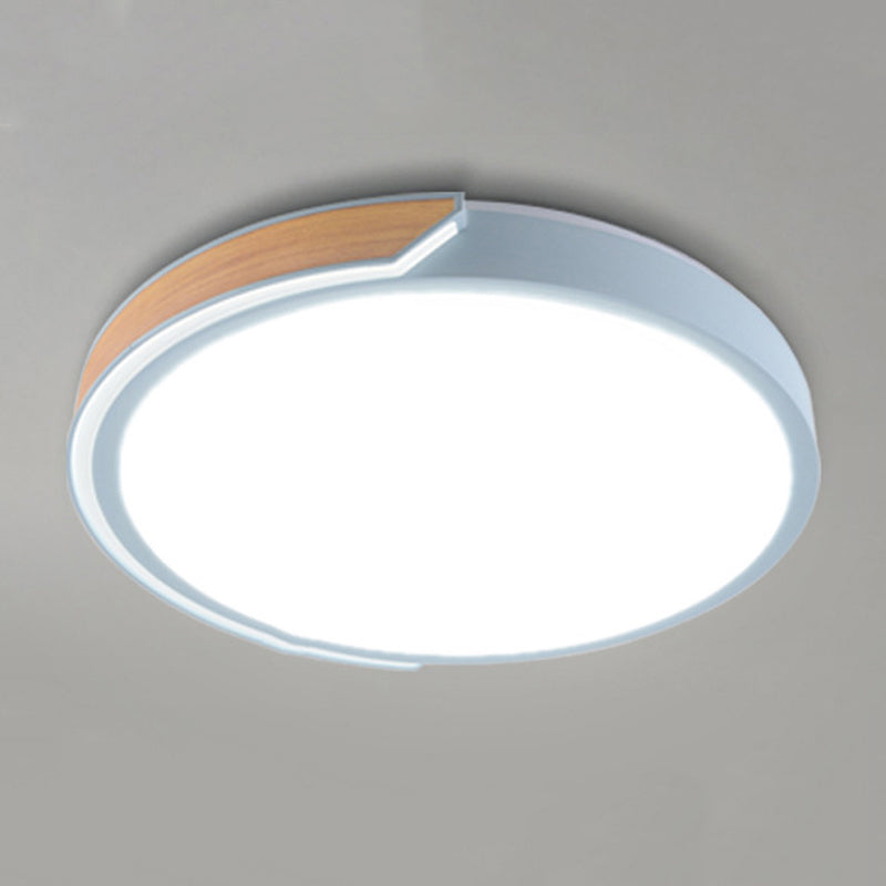 Modern Style Circle Shape Ceiling Light Metal 1 Light Ceiling Lighting for Bedroom