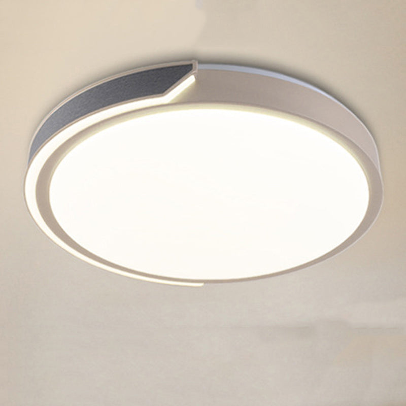 Modern Style Circle Shape Ceiling Light Metal 1 Light Ceiling Lighting for Bedroom