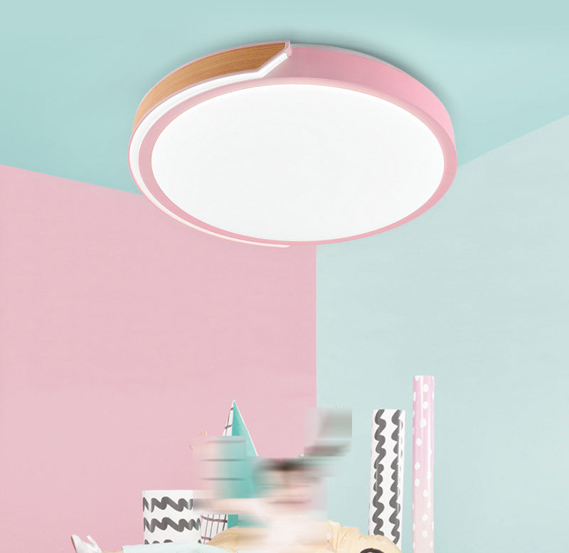 Moderne stijl cirkelvorm plafond licht metaal 1 licht plafondverlichting voor slaapkamer