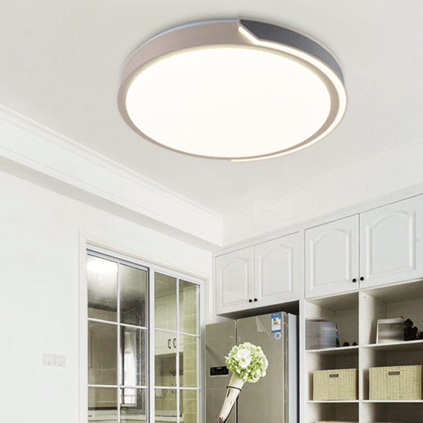 Modern Style Circle Shape Ceiling Light Metal 1 Light Ceiling Lighting for Bedroom