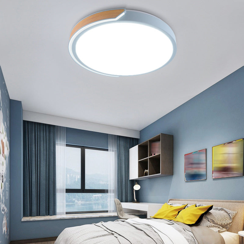 Modern Style Circle Shape Ceiling Light Metal 1 Light Ceiling Lighting for Bedroom