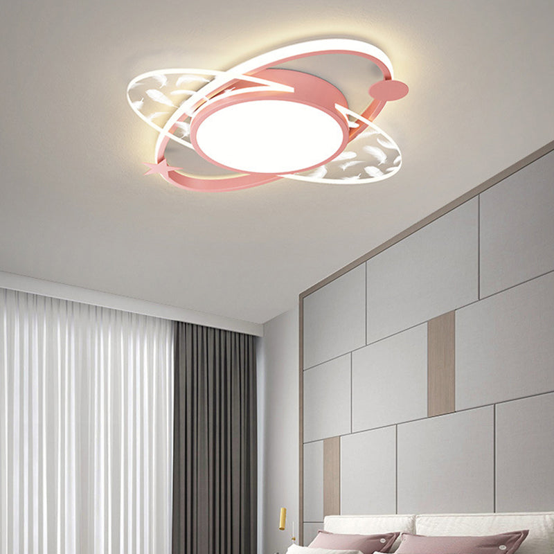 Modern Style Geometry Shape Ceiling Light Metal 1 Light Ceiling Lighting for Dining Room