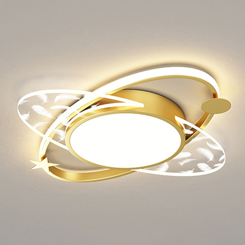 Modern Style Geometry Shape Ceiling Light Metal 1 Light Ceiling Lighting for Dining Room