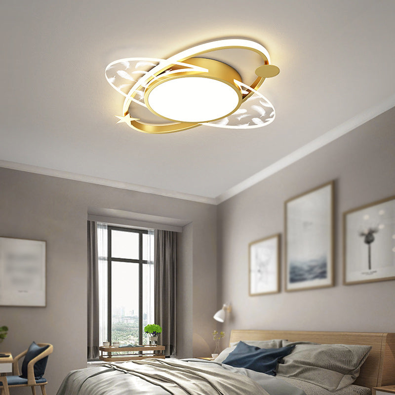 Modern Style Geometry Shape Ceiling Light Metal 1 Light Ceiling Lighting for Dining Room