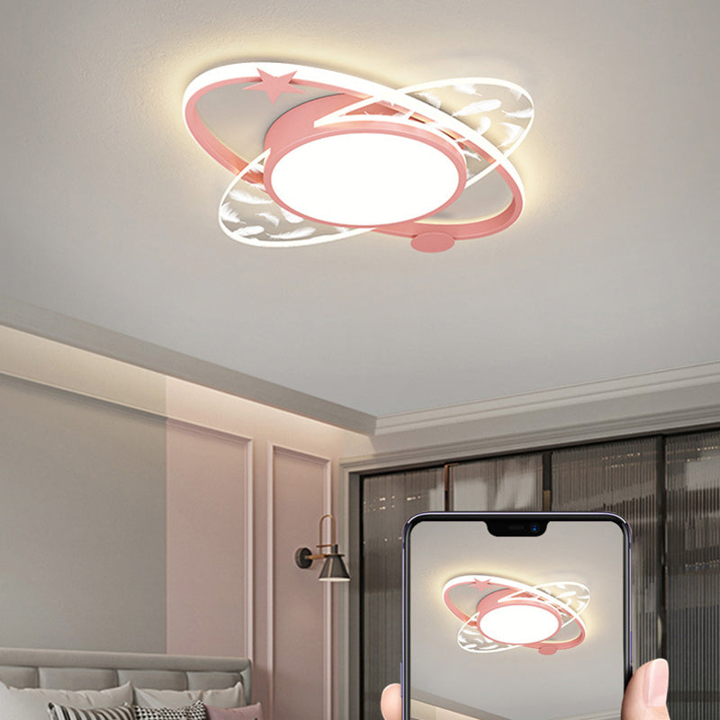 Modern Style Geometry Shape Ceiling Light Metal 1 Light Ceiling Lighting for Dining Room