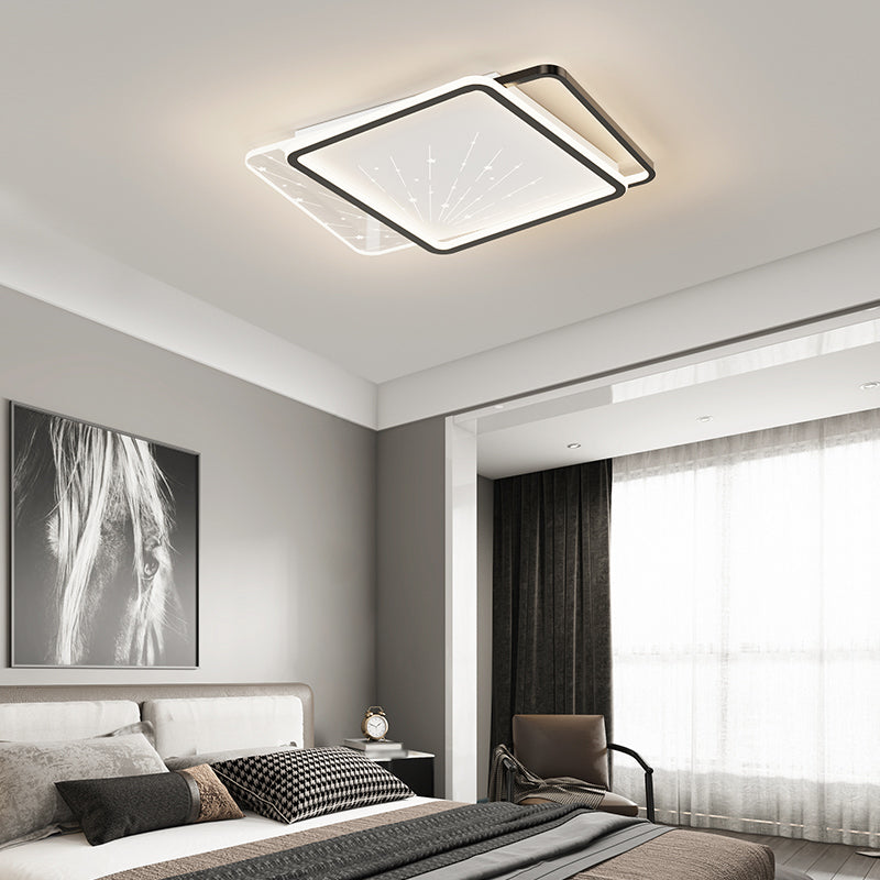 Modern Style Geometry Shape Ceiling Fixtures Metal 2 Light Ceiling Mounted Lights