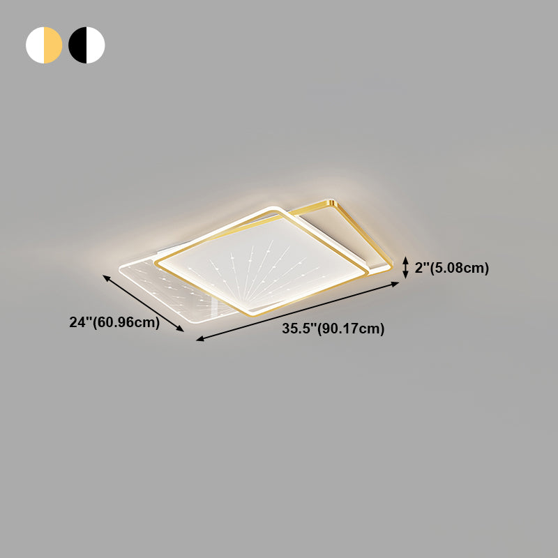 Formas de techo de forma de geometría de estilo moderno Metal 2 luces montadas en el techo de luz