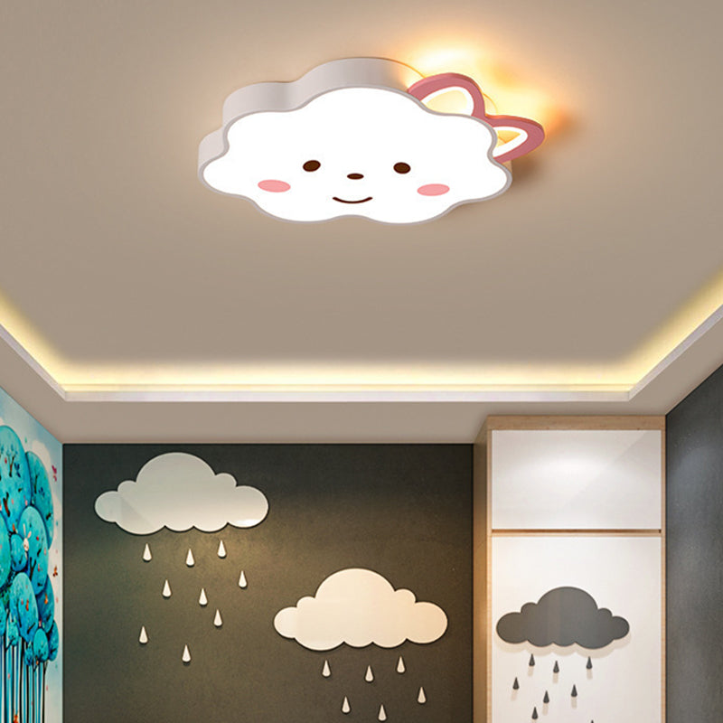 Forma de la nube de metal Flush Luz de techo Estilo para niños 2 luces Fixes de luz de techo al ras del techo