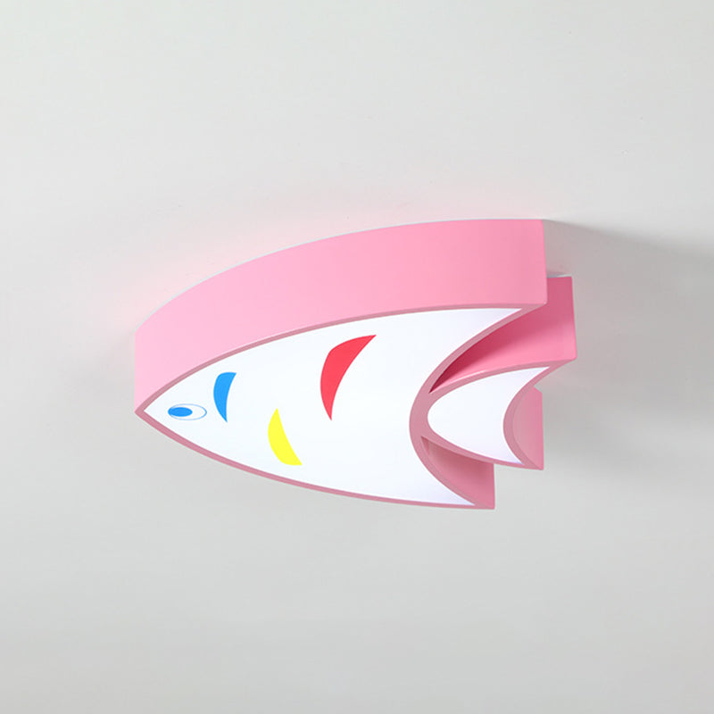 Zeitgenössischer Fisch Flush Light Metall Flush Mount Deckenleuchte für Kinderzimmer