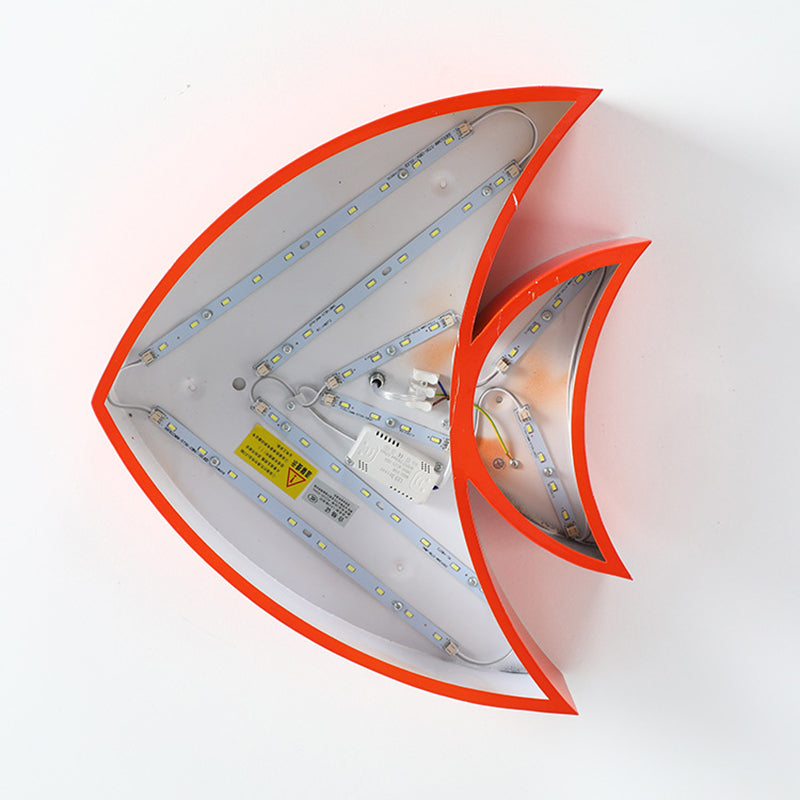 Zeitgenössischer Fisch Flush Light Metall Flush Mount Deckenleuchte für Kinderzimmer