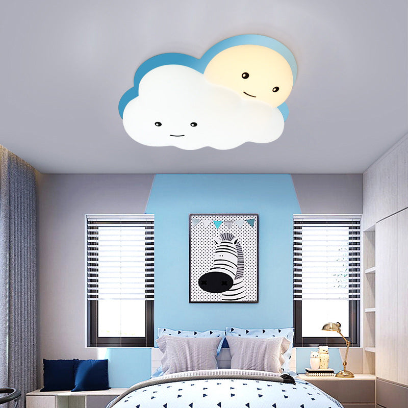 Contemporain Flush Light Plastic 1 Light Flush Mount Plafond Plafond For Children's Room