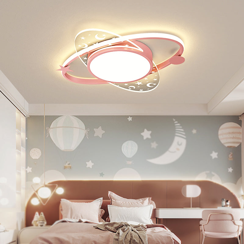 Géométrie des plafonniers de plafond de style moderne métal métal 2 lumières montées au plafond lumineux