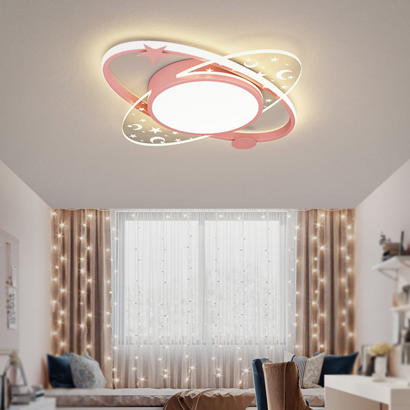 Geometry Shade Ceiling Light Fixtures Modern Style Metal 2 Light Ceiling Mounted Lights